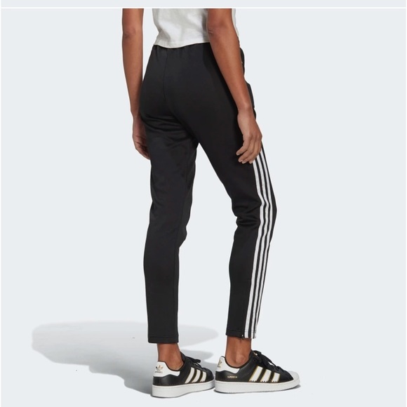 GUC adidas originals PRIMEBLUE SST TRACK PANTS Sz Small three stripe stretch - Picture 2 of 8